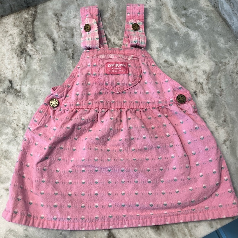 OshKosh B'gosh Pink Baby Overall Dress